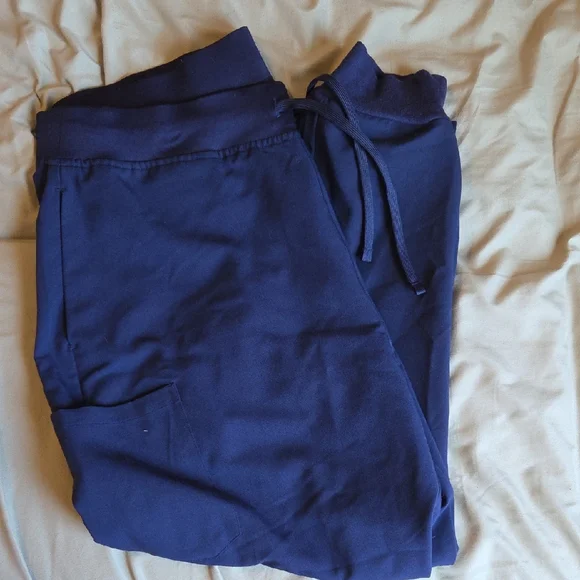 Mandala High Waisted Scrubs Joggers XLP Navy - Picture 1 of 5